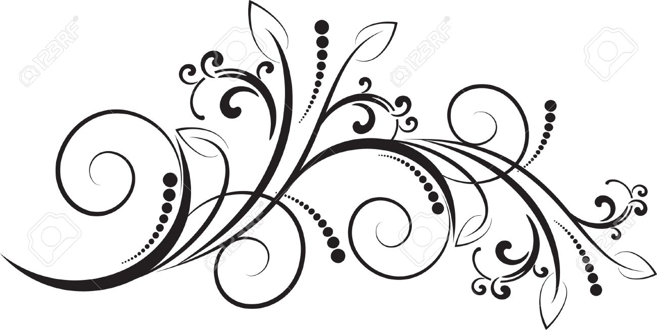 1300x653 Floral Swirl Vector