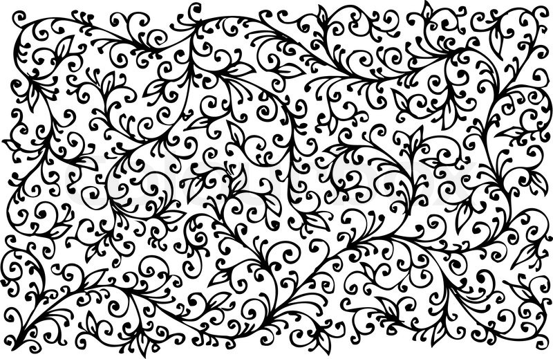 800x519 Refined Floral Texture Eau Forte Stock Vector Colourbox