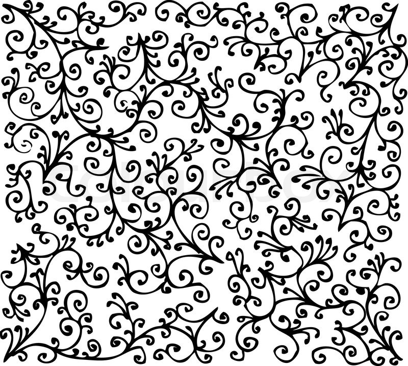 800x717 Floral Texture Eau Forte Stock Vector Colourbox