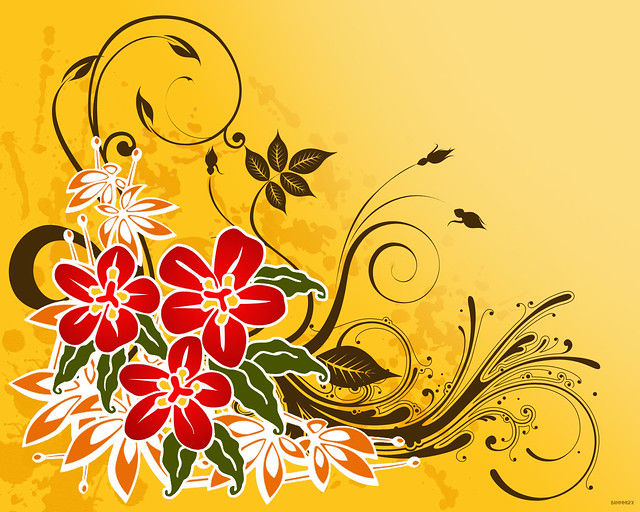 640x512 Floral Vector