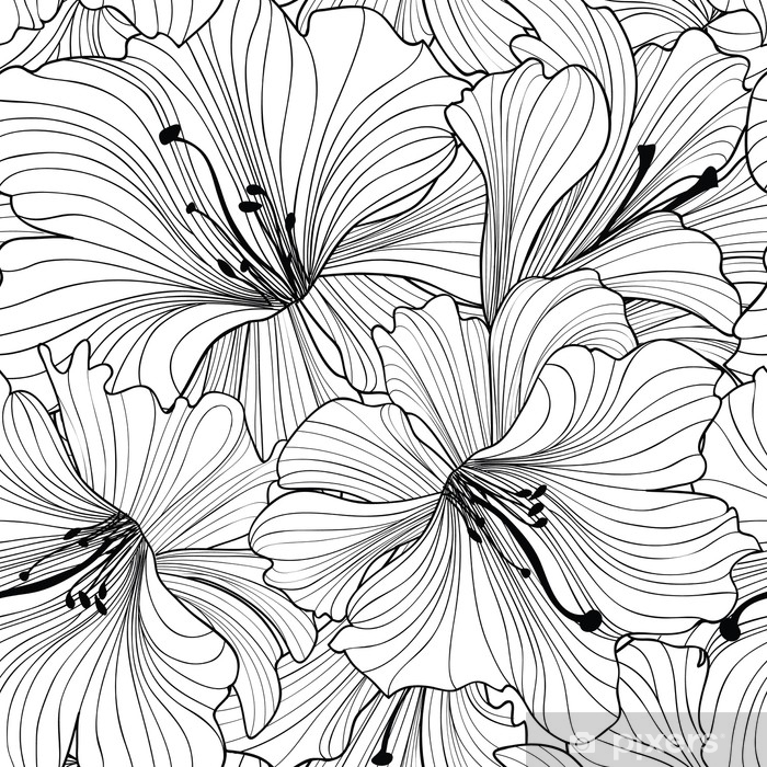 700x700 Floral Seamless Pattern Flower Background Floral Vector Texture