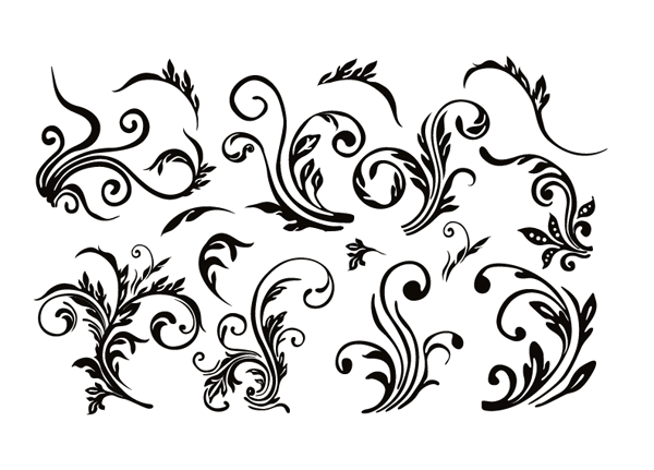 600x431 Roundup Of Free Vintage Ornament Floral Vectors