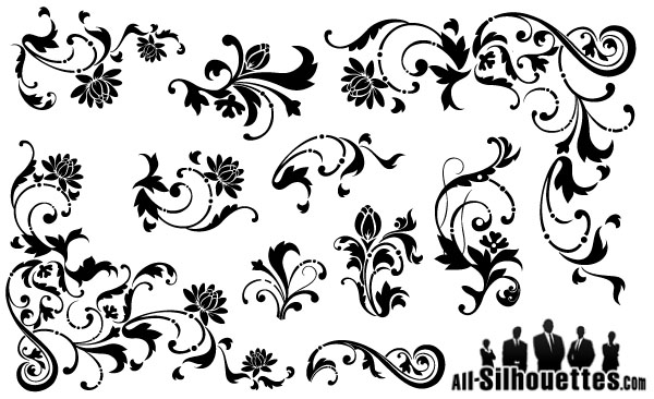 600x366 Free Graphics Vintage Vector Flowers And Floral Ornament Sets