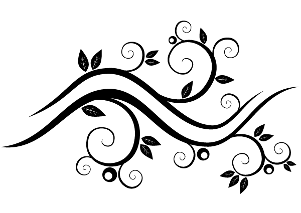 600x425 Abstract Wavy Floral Vector Graphics