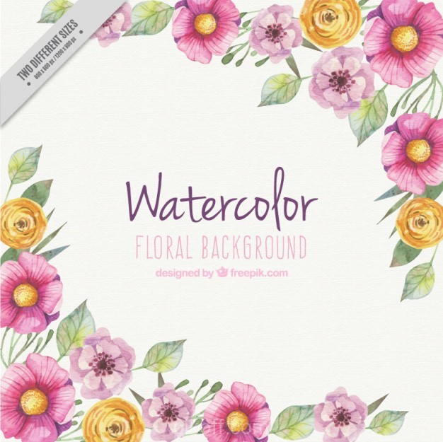 Watercolour Floral Background Vector Free Download 626x625 Watercolour Floral Background Vector Free Download
