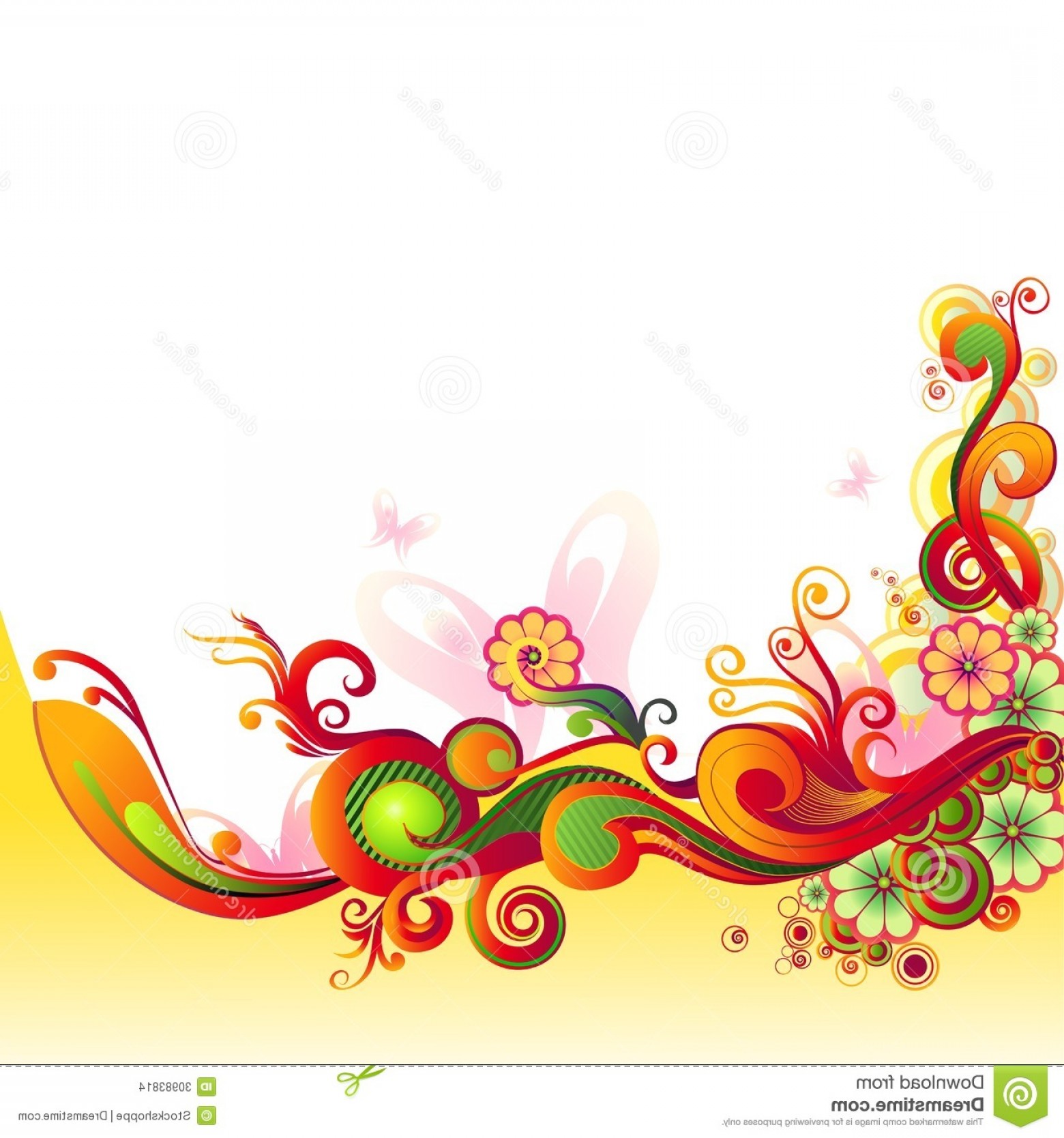 1560x1668 Stock Images Colorful Floral Swirl Vector Illustration Image