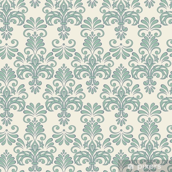 700x700 Seamless Vector Floral Wallpaper Baroque Style Pattern Wall Mural