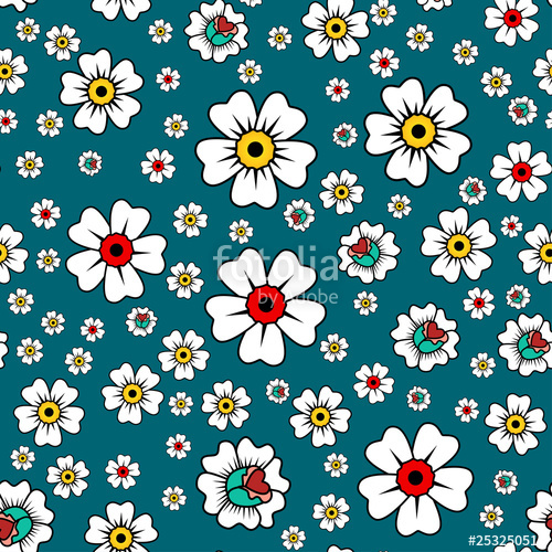500x500 Abstract Seamless Floral Pattern Creative Vector Background