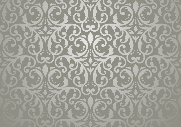 626x438 Silver Vintage Floral Wallpaper Vector Premium Download