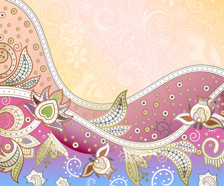 443x368 Vintage Floral Wallpaper Free Vector Download