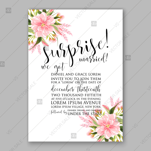 Pink Floral Dahlia Wedding Invitation Vector Wreath Of Flower 600x600 Pink Floral Dahlia Wedding Invitation Vector Wreath Of Flower