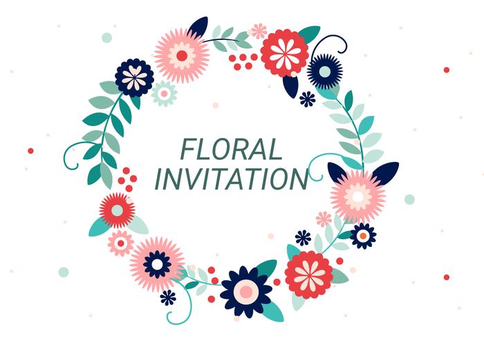 700x490 Flower Wreath Vector Typography