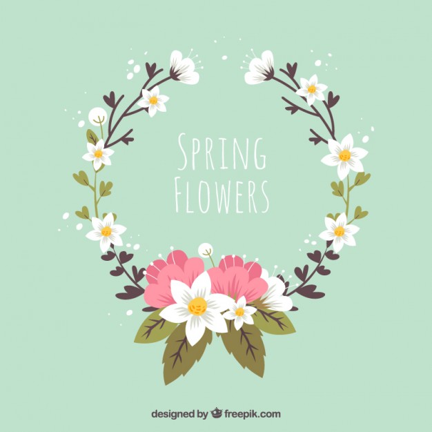 Beautiful Floral Wreath Vector Free Download 626x626 Beautiful Floral Wreath Vector Free Download