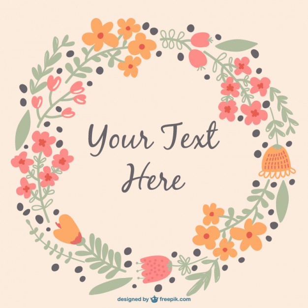 Cheerful Floral Wreath Vector Free Download 626x626 Cheerful Floral Wreath Vector Free Download