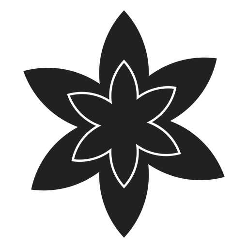 512x512 Black And White Flower Vector