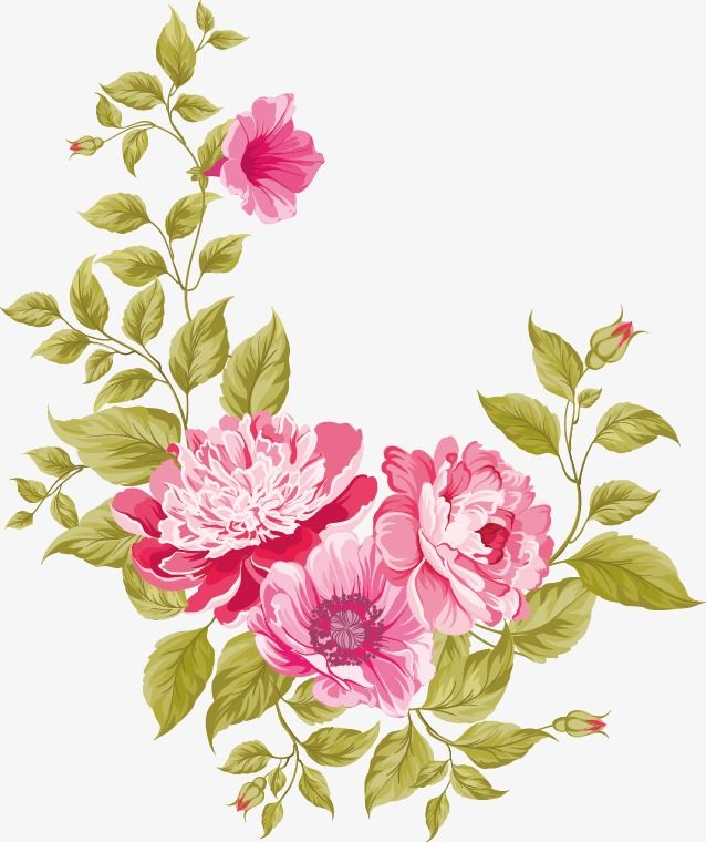 638x760 Flowers Vector Material, Green, Flower Png Transparent Clipart