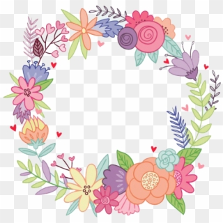 320x320 Guirnaldas De Flores Y Corona Frame Png Vector Para