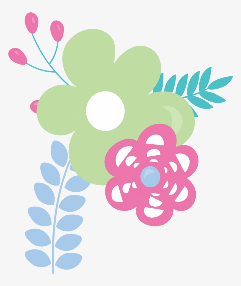 820x974 Vector Flor Flores Floral Pastel