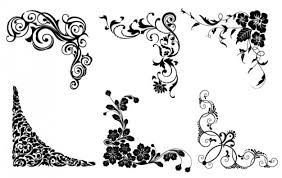 282x178 Tribal Flor Esquina Vector