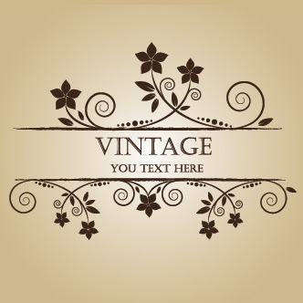 332x332 Vector Gratis De Banner Con Flores Vintage