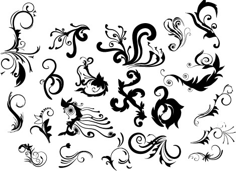 469x340 Floral Flourish Vector Pack Free Vector Download