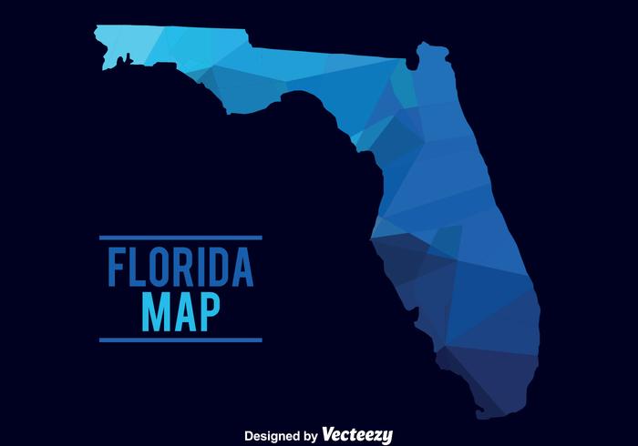 700x490 Blue Florida Map Vector