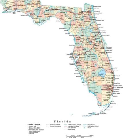 Florida County Map Vector at Vectorified.com | Collection of Florida ...