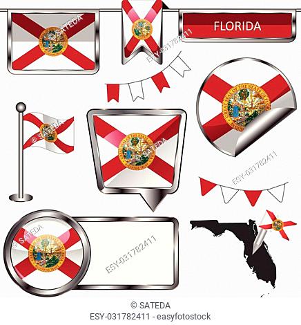 436x470 State Of Florida Flag Map Stock Photos And Images Age Fotostock