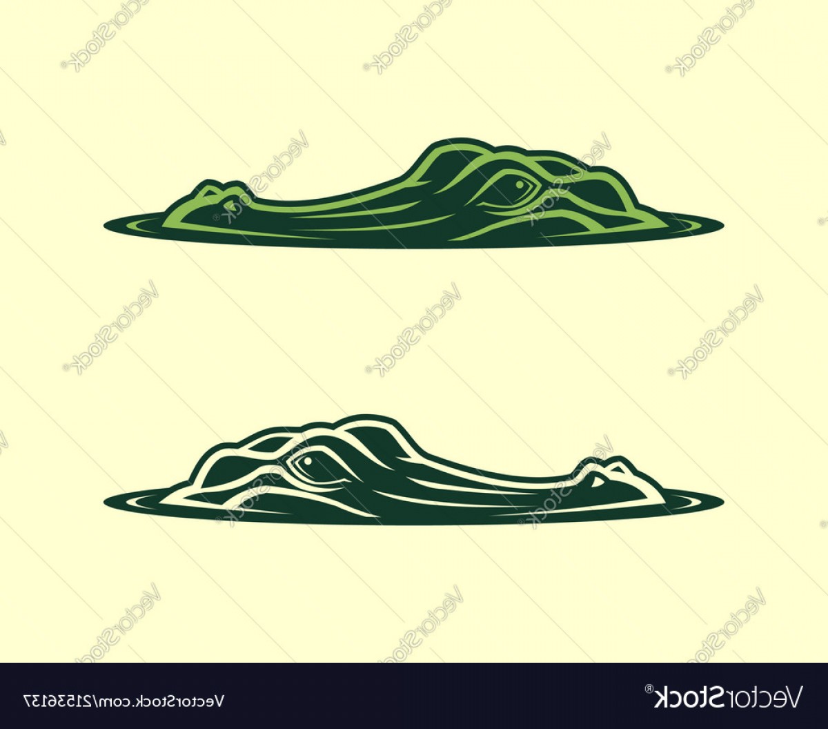 1200x1056 Alligator Head Emerging From Water Icon Vector Handandbeak