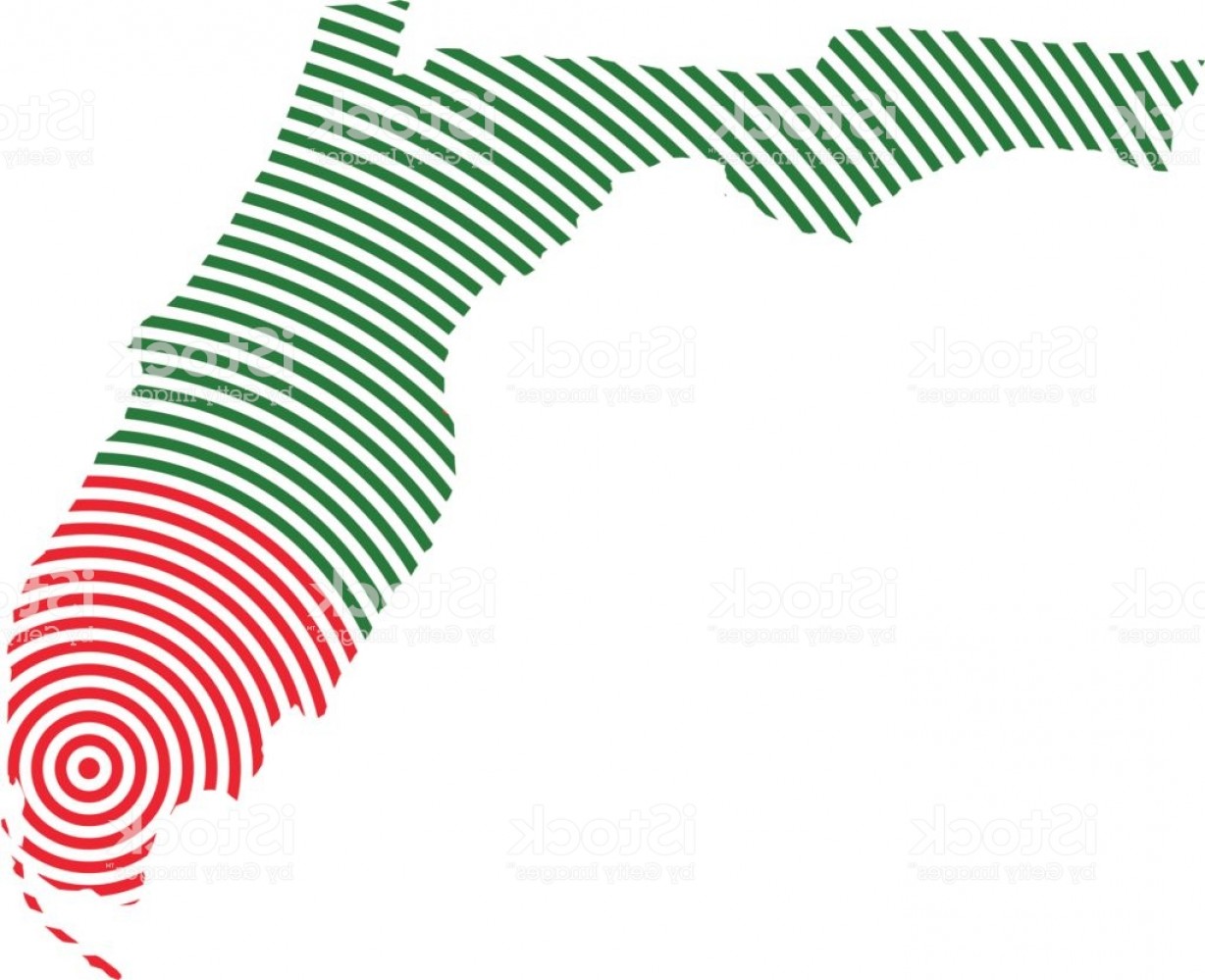 1228x999 Florida Map Concept Of Hurricane Wind Bands Vector Illustration Gm