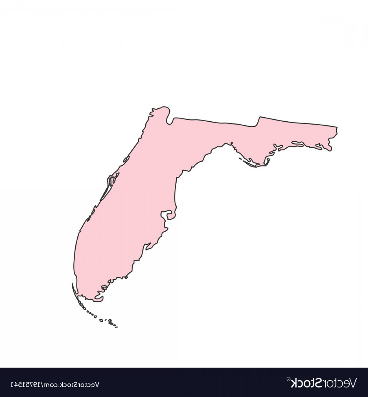 1200x1296 Florida Map Isolated On White Background Vector Catchsplace