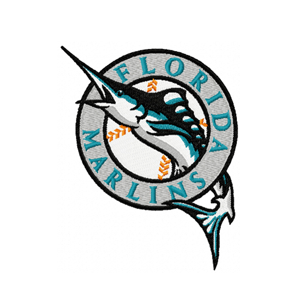 1000x1000 Florida Marlins Embroidery Design Instant Download