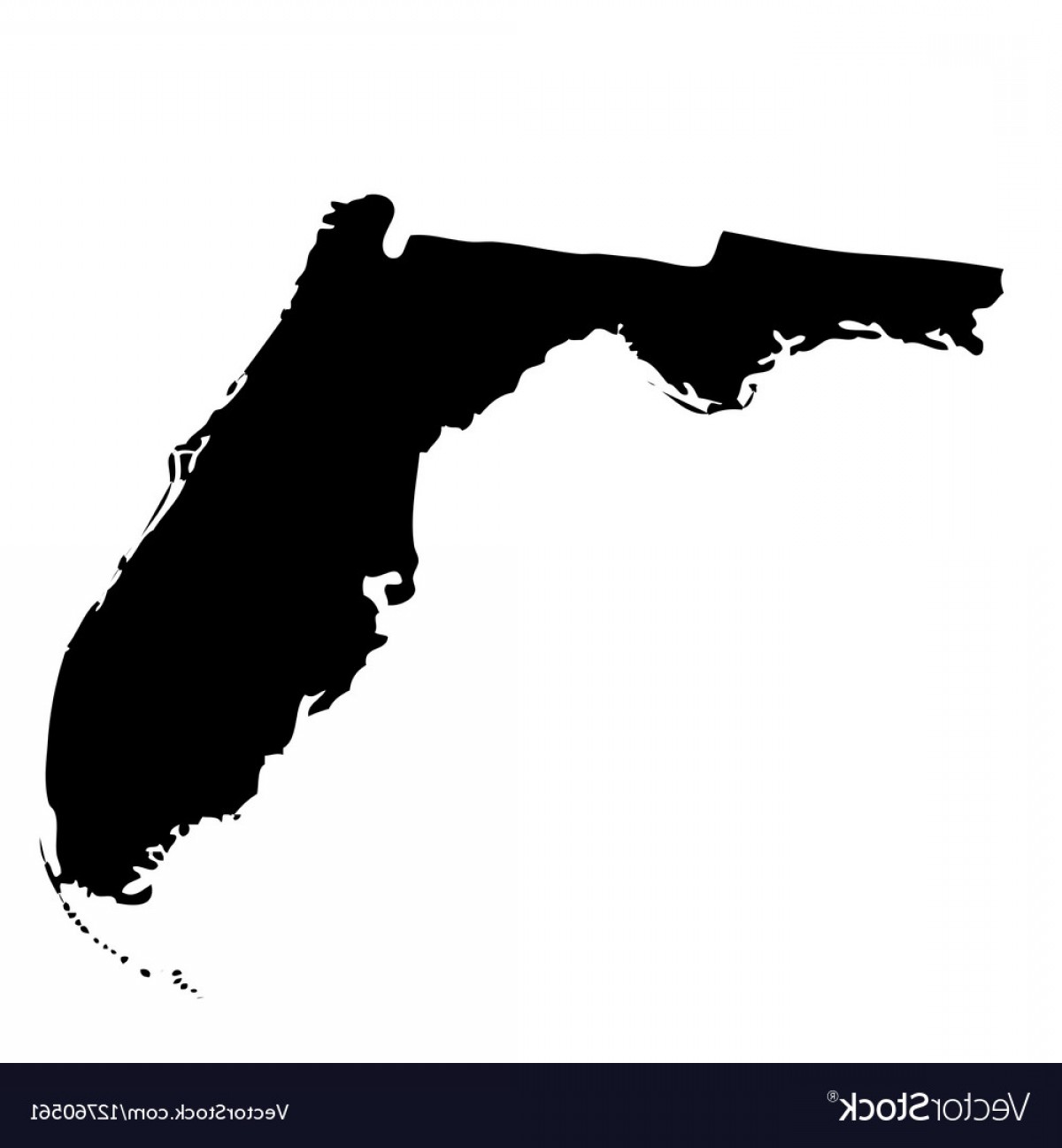 1200x1296 Map Of The Us State Florida Vector Catchsplace