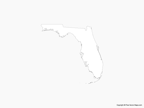 460x345 Vector Map Of Florida
