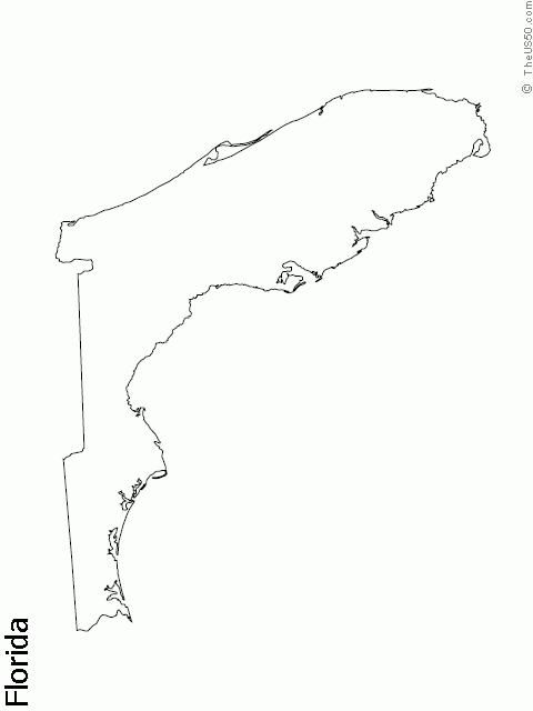480x640 Florida State Outline Vector At Getdrawings Free