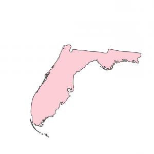 300x300 Florida Map Isolated On White Background Vector Catchsplace