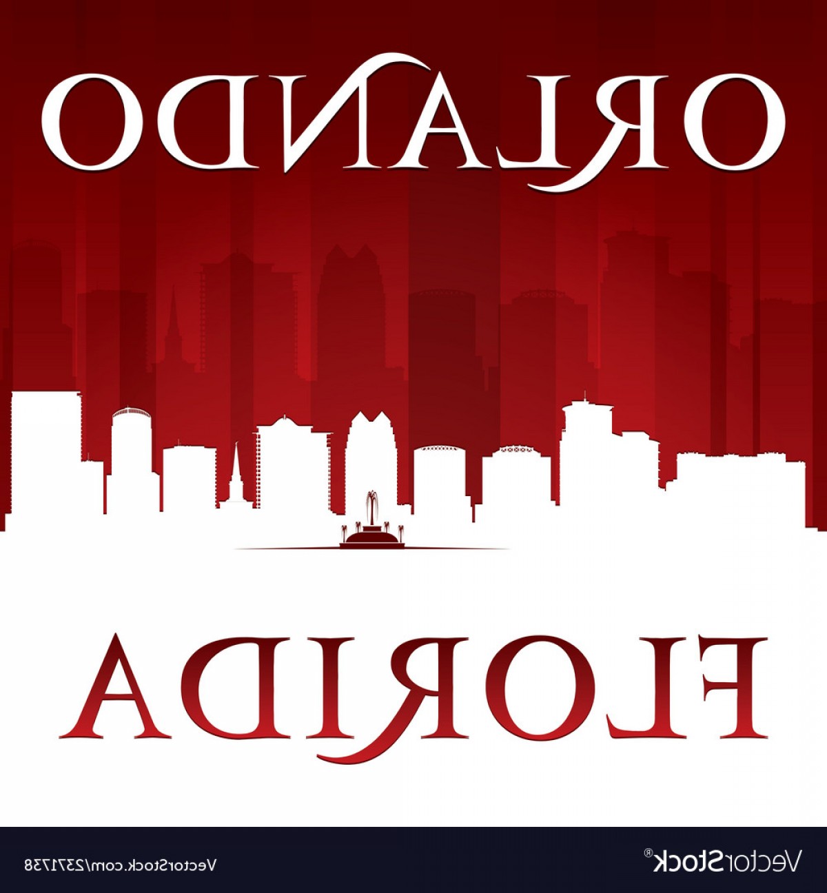 1200x1296 Orlando Florida City Skyline Silhouette Vector Soidergi