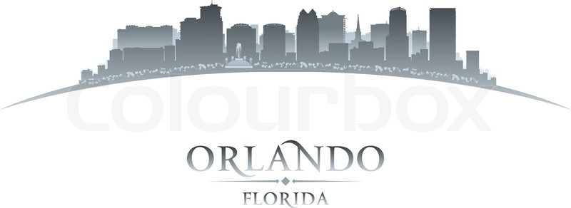 800x292 Orlando Florida City Skyline Stock Vector Colourbox