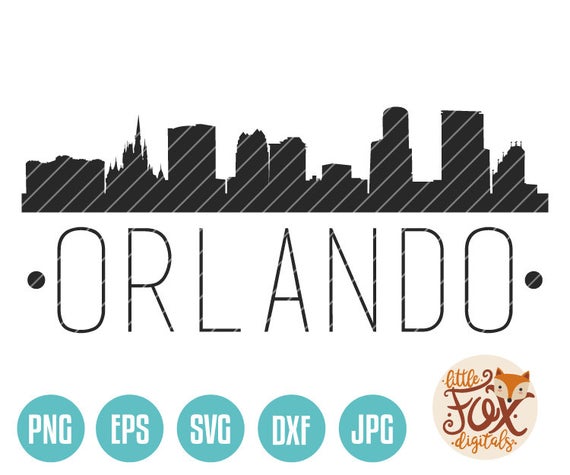570x475 Vector Orlando Florida Usa Skyline City East Etsy