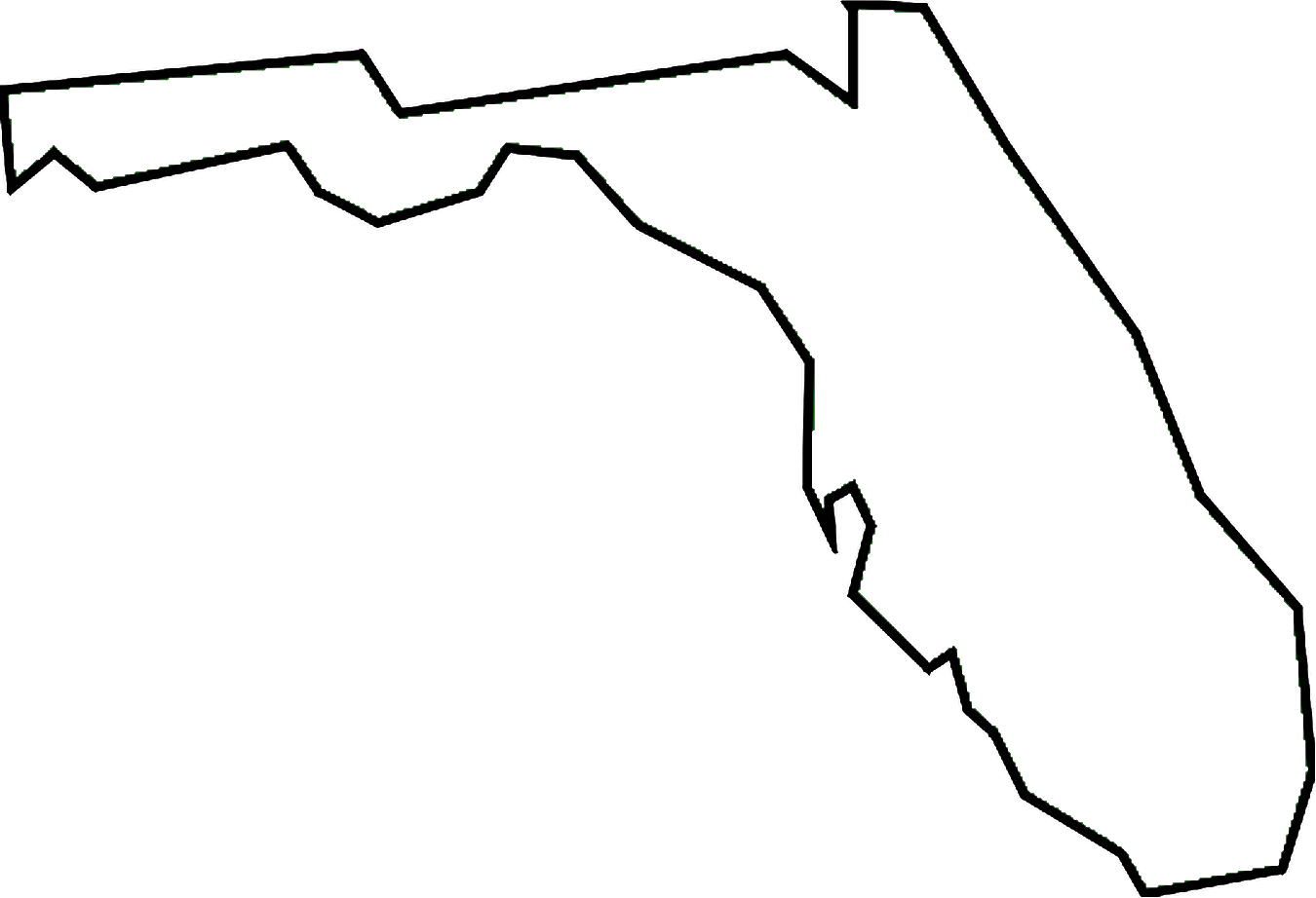 Florida State Border Line Outline Comic Art Florida Gators 1350x922 Florida State Border Line Outline Comic Art Florida Gators