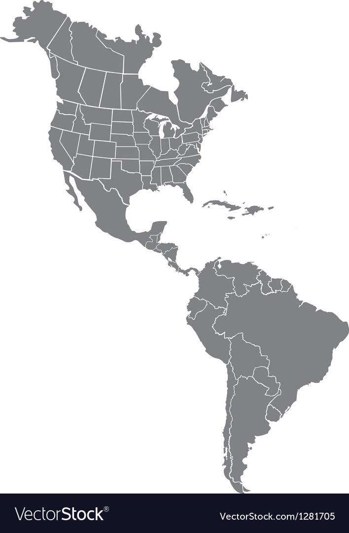 North And South America Map Royalty Free Vector 708x1080 North And South America Map Royalty Free Vector