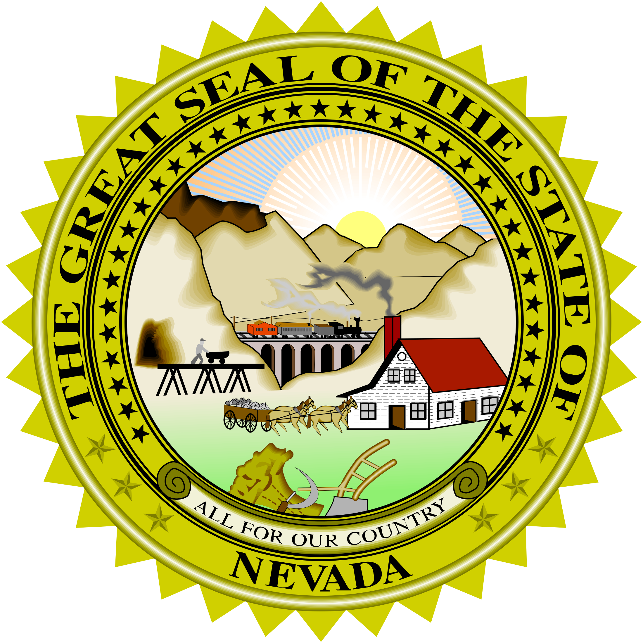 2200x2200 Nevada State Seal Png Vector