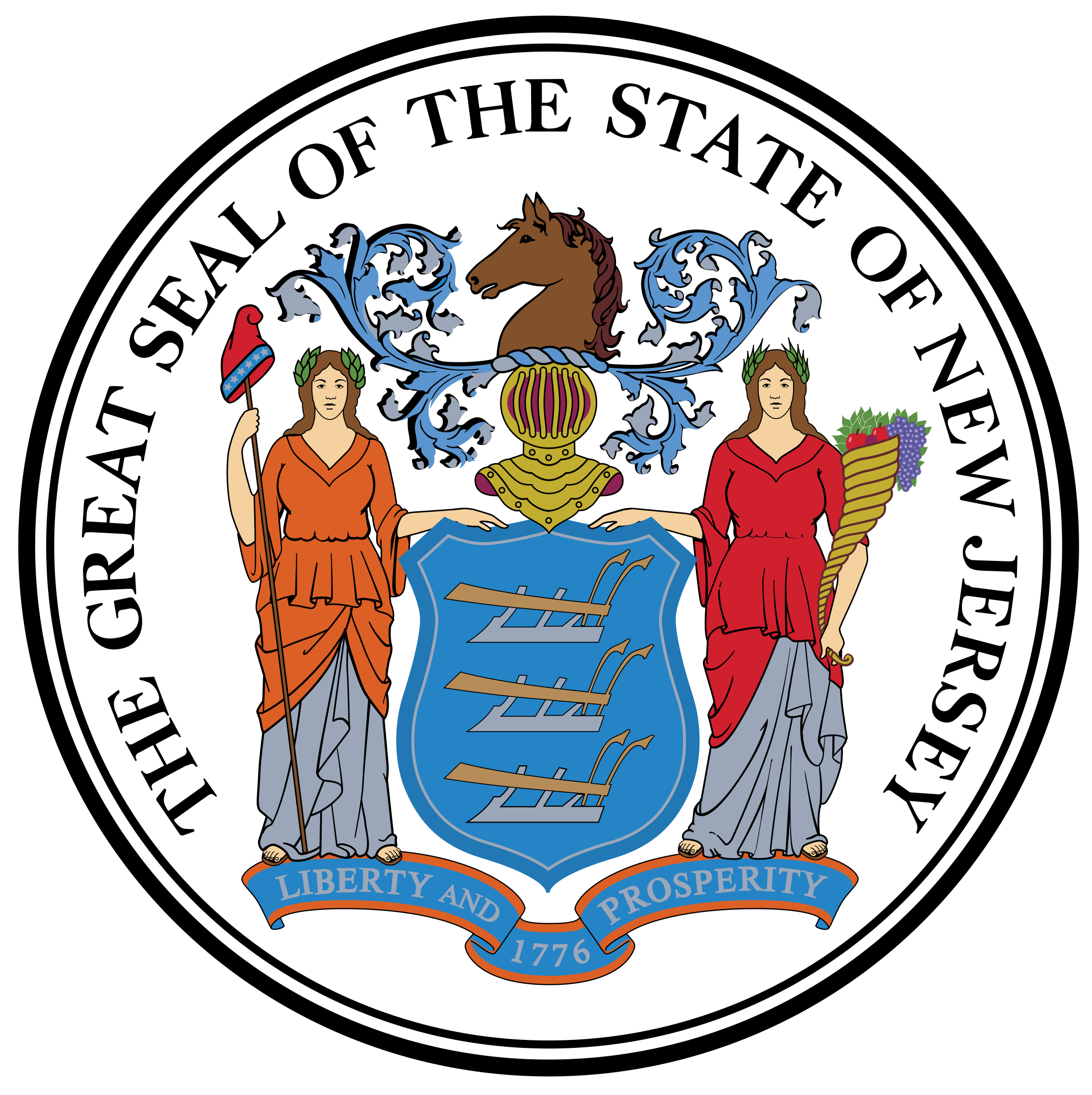 2200x2206 New Jersey State Seal Png Vector