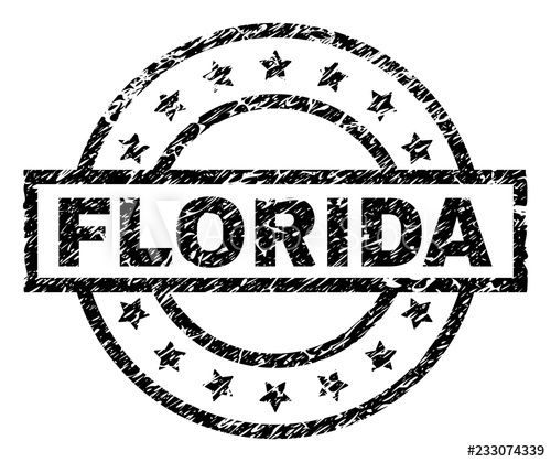 500x419 Florida Stamp Seal Watermark With Distress Style Designed