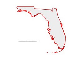 248x185 Florida State Free Vector Map