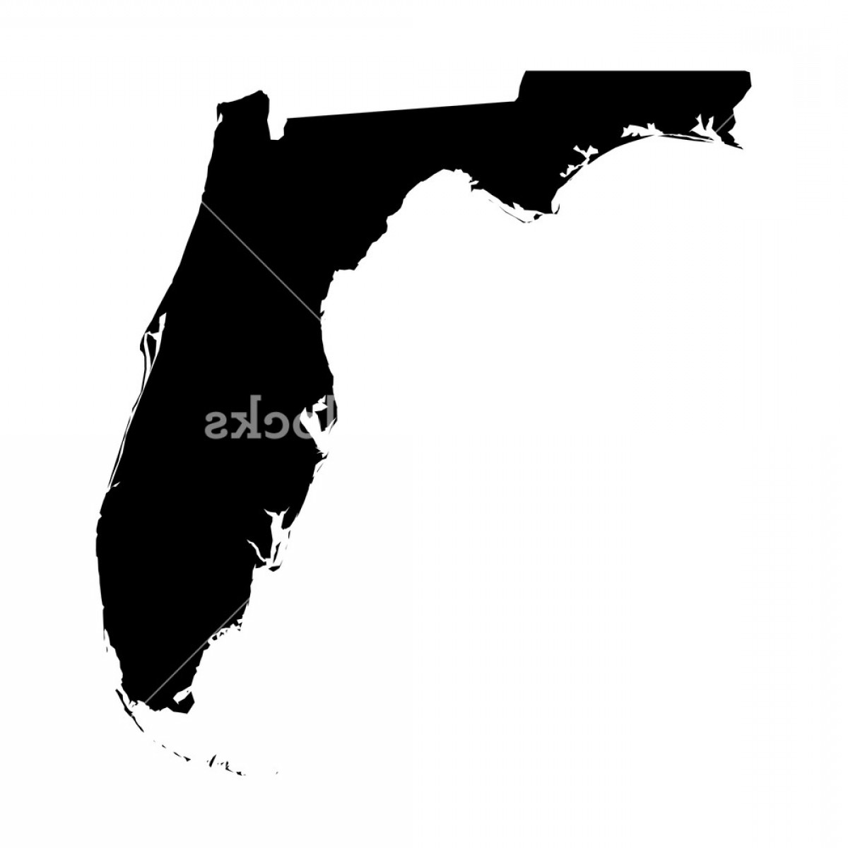 1200x1200 Florida Map Outline Vector Hoodamathrun
