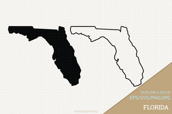 570x379 Florida Vector State Clipart Fl Clip Art Florida State Etsy