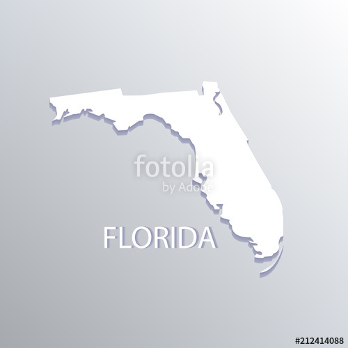 500x500 Map Of Florida Vector Stock Image And Royalty Free Vector