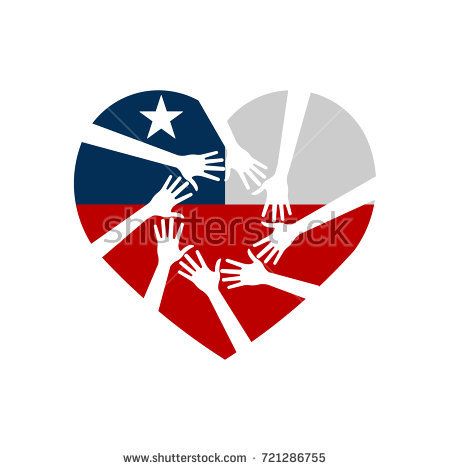 450x470 Heart And Hands Helping Texas And Florida Vector Illustration