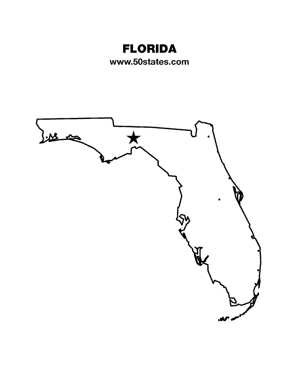 Outline Map Of Florida Woestenhoeve 612x792 Outline Map Of Florida Woestenhoeve
